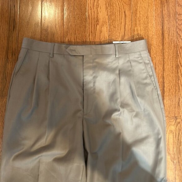 NWT MEN DRESS PANTS GIORGIO CERRUTI ITALIAN HOUSE DESIGN TAN WAIST 36 inches - Picture 2 of 9